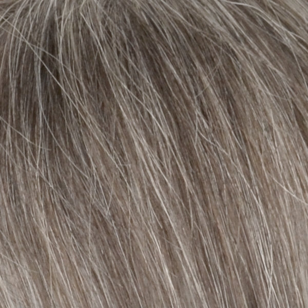Peruka topper naturalny z włosów słowiańskich średni siwy DELMAR 23cm MedGrey
