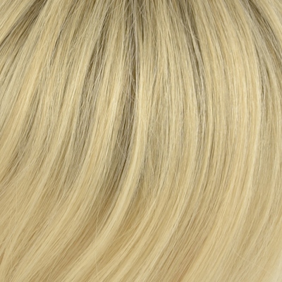 Peruka topper naturalny z włosów słowiańskich blond z ciemnym odrostem DELMAR 23cm R10/25
