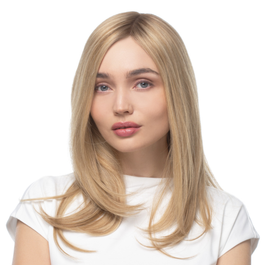Peruka naturalna damska z włosów azjatyckich blond VILI 12/14R+14/16ASH+16H