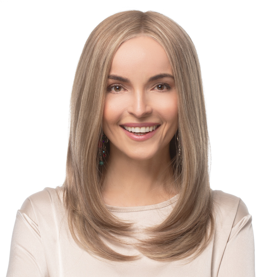 Peruka naturalna damska z włosów azjatyckich blond VILI 10/16+LP14/16ASH H