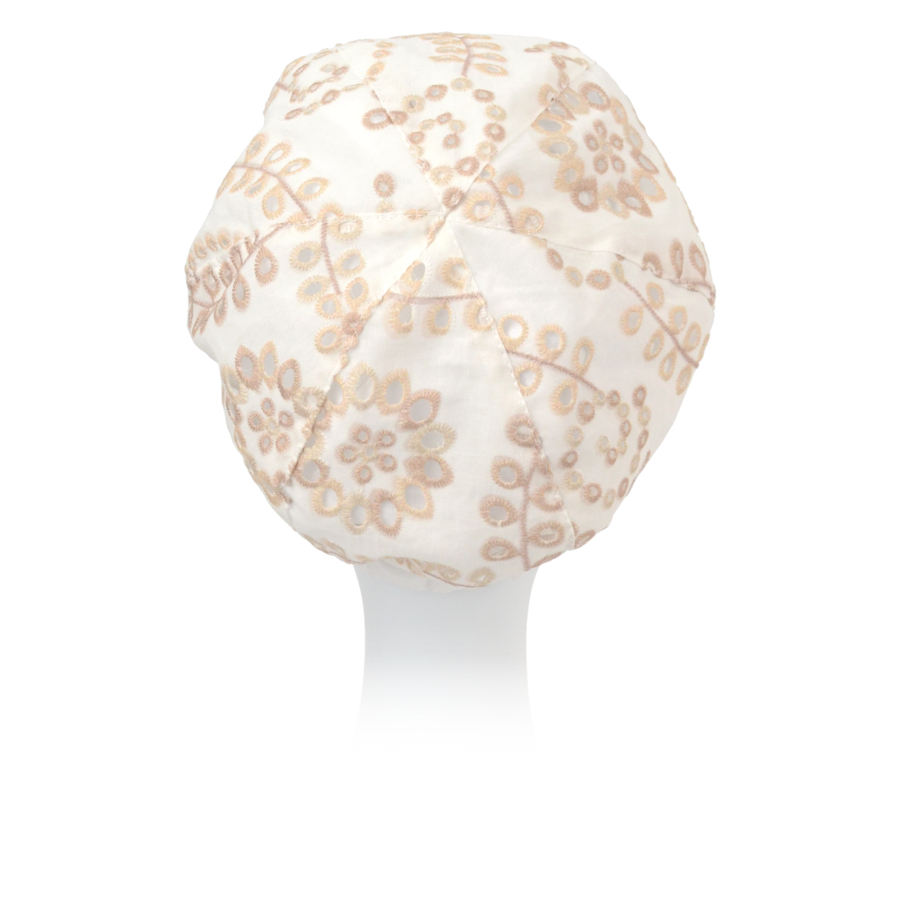 Turban écru z ozdobnymi haftami SEVILLA Q11723
