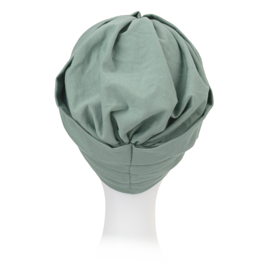 Lekki i ciepły miętowy turban TOKYO z daszkiem mint