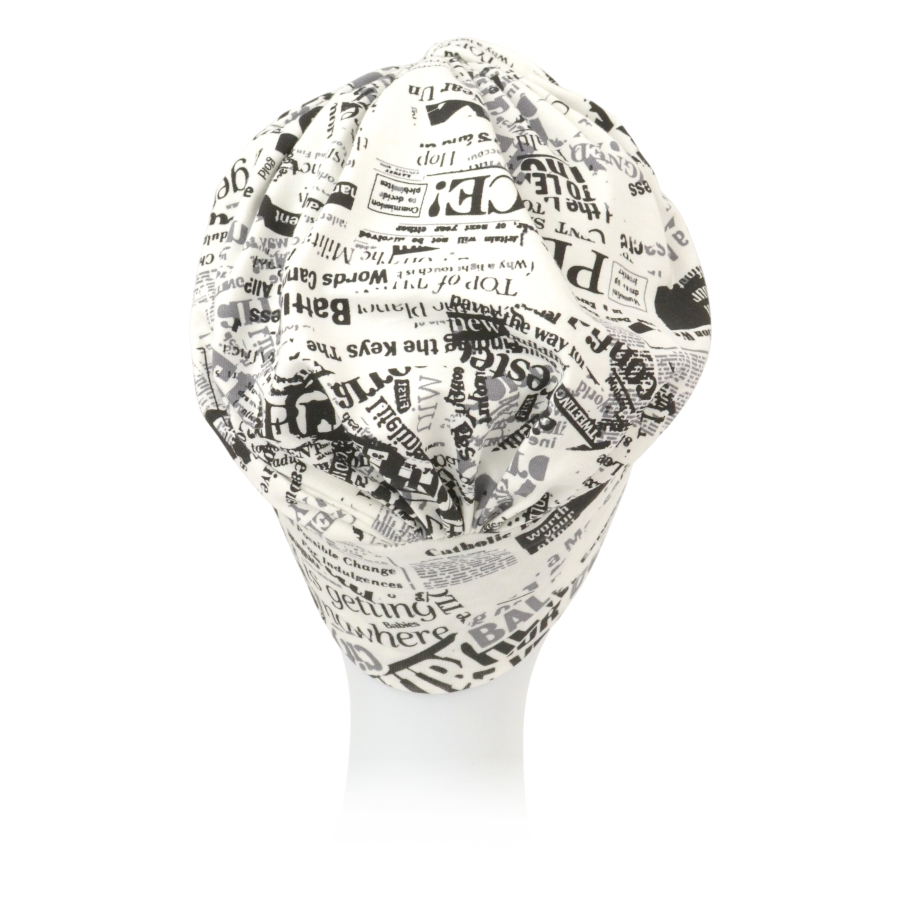 Ładny i wygodny turban biały z nadrukiem ELA Q-406