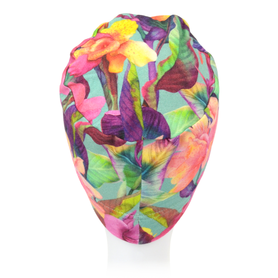 Lekki i prosty turban w kwiaty BALI 420