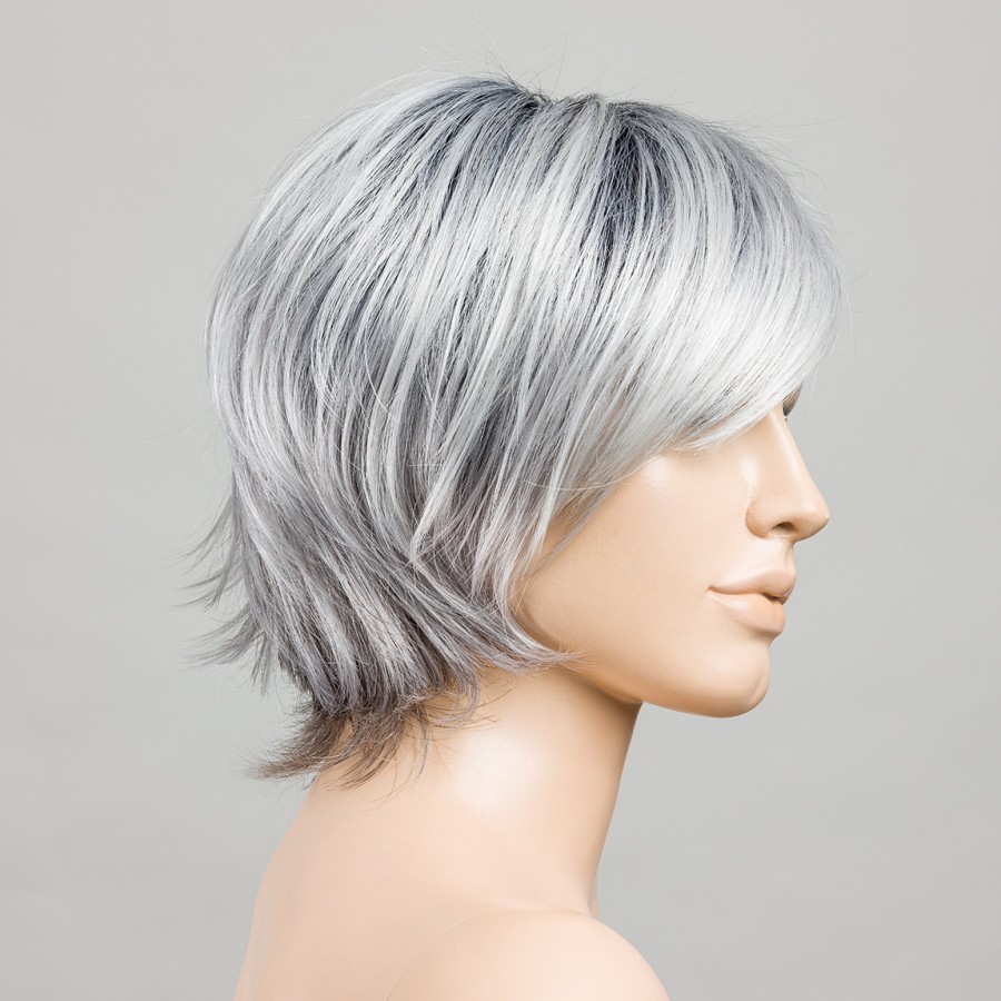 Peruka syntetyczna metaliczny szary z odrostem EASY MONO PART metallic grey rooted