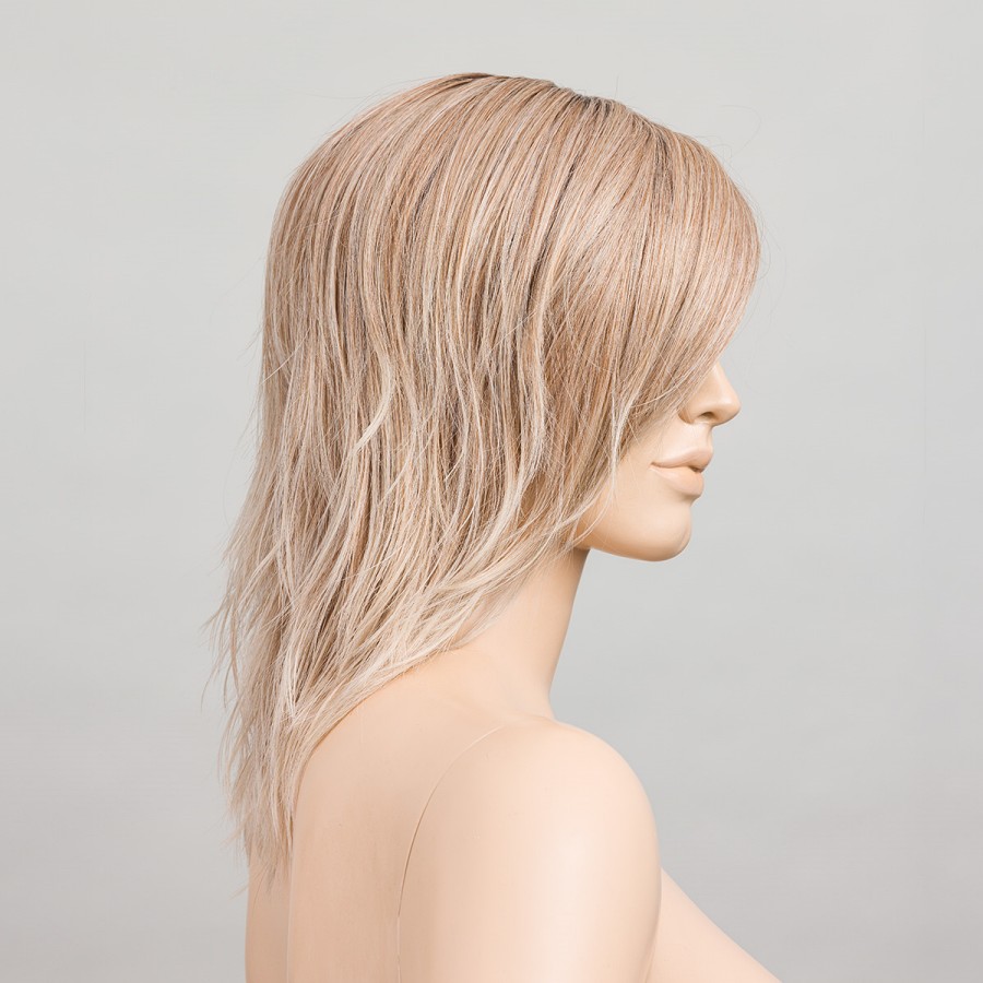 Peruka średniej długości syntetyczna miękkie fale blond z refleksami FLOW MONO PART candyblonde/lighted