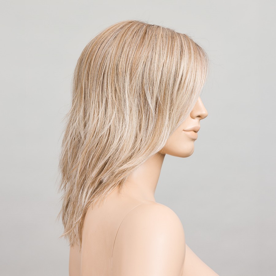 Peruka średniej długości syntetyczna miękkie fale perłowy blond z odrostem FLOW MONO PART pearlblonde/rooted