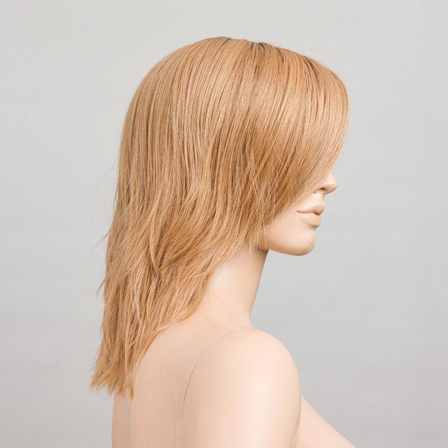 Peruka średniej długości syntetyczna miękkie fale karmelowy blond z odrostem FLOW MONO PART toffeeblonde/rooted