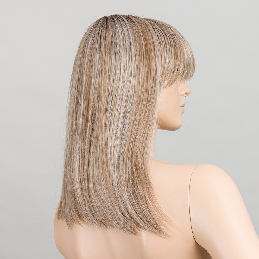 Długa damska peruka syntetyczna termoodporna z gęstą prostą grzywką perłowy blond JACKY pearlblonde rooted