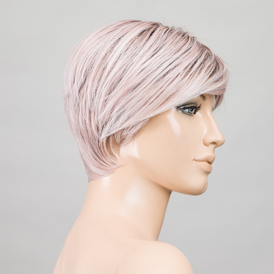 Peruka z włosów syntetycznych blond z pastelowymi różowymi refleksami LINK MONO PART pastel rose/rooted