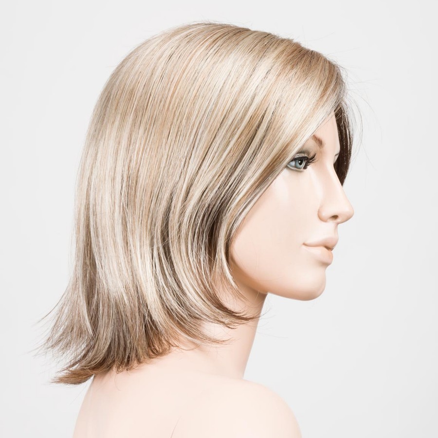 Peruka syntetyczna klasyczny bob z minimalnym cieniowaniem piaskowy blond z odrostem UNITED MONO PART sandmulti/rooted