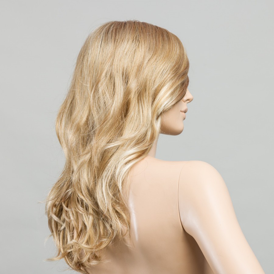 Peruka syntetyczna damska nowoczesna i długa warstwowa fryzura karmelowy blond z refleksami ARROW MONO PART caramel/lighted