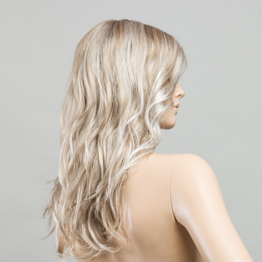 Peruka syntetyczna damska nowoczesna i długa warstwowa fryzura perłowy blond z odrostem ARROW MONO PART pearlblonde/rooted