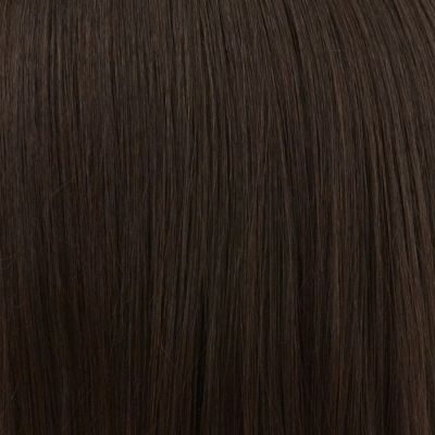 Peruka naturalna z włosów azjatyckich ciemny brąz AKOYA 2/4
