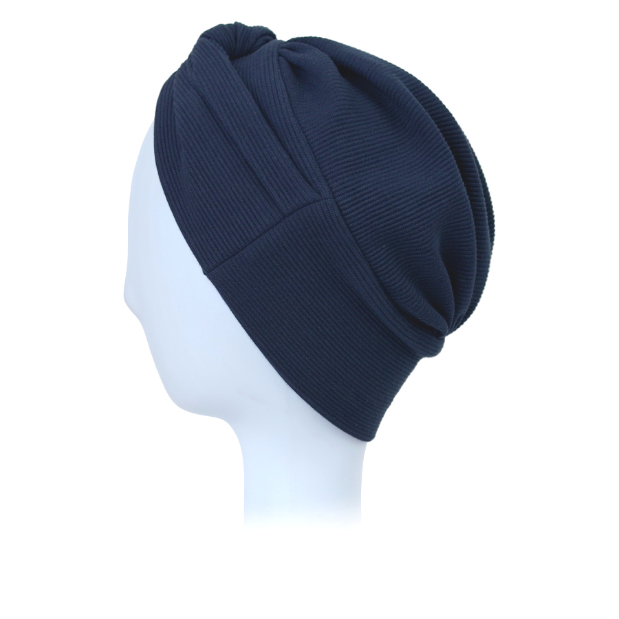 Granatowy bawełniany turban ELA K-006