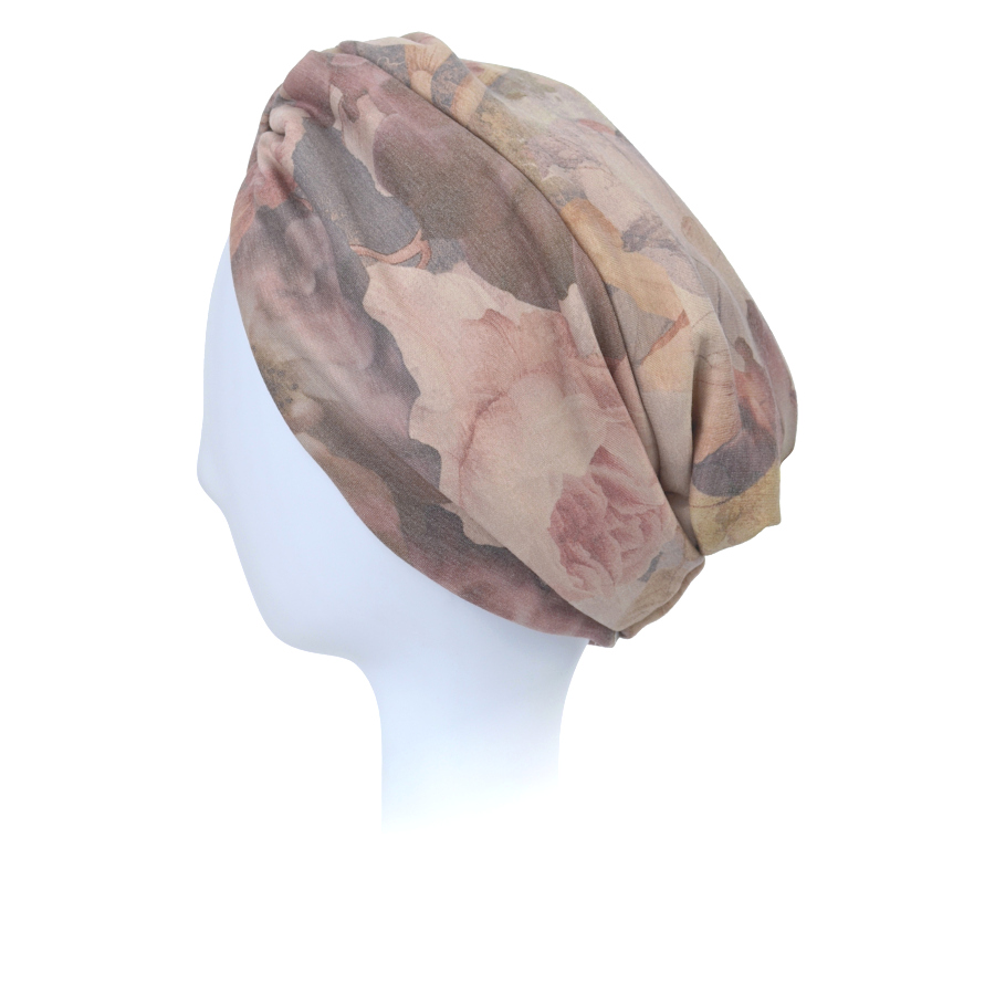 Turban w kwiaty z dekoracyjnym węzłem z przodu SENJA P29003