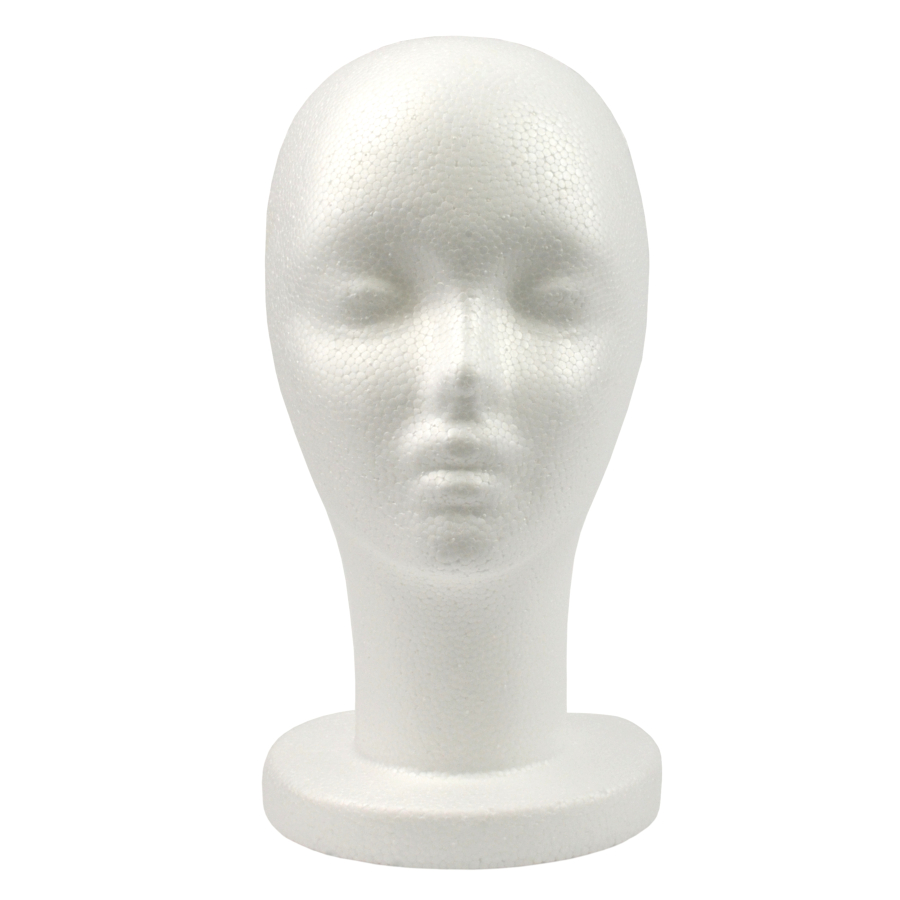 Głowa styropianowa biała 30cm