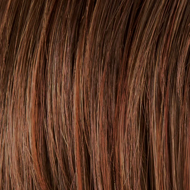 Krótka damska peruka syntetyczna cynamonowy brąz z odrostem GLAM SOFT cinnamonbrown rooted