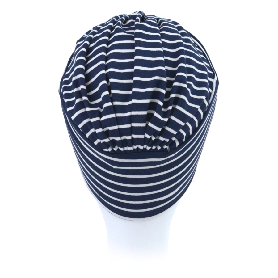 Turban w paski granatowy ELA PASS