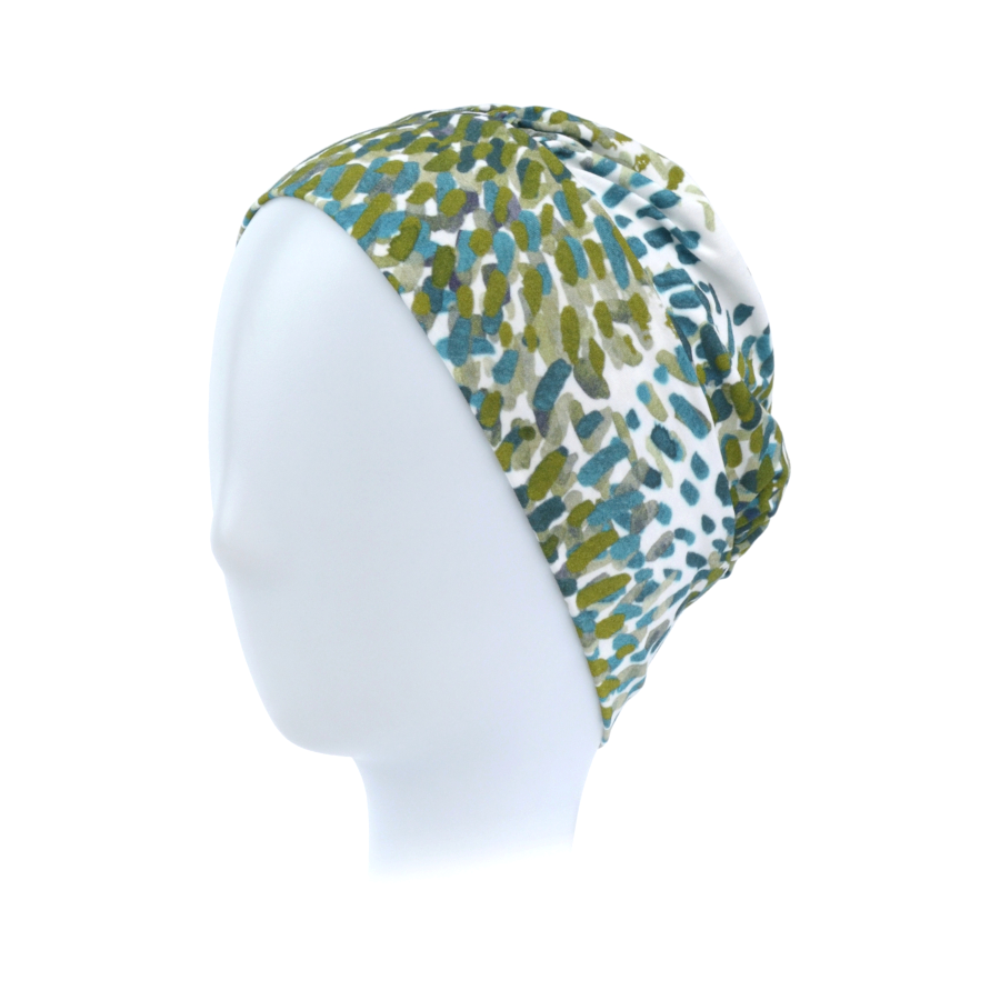 Turban z marszczeniami zielony BARBADOS B192