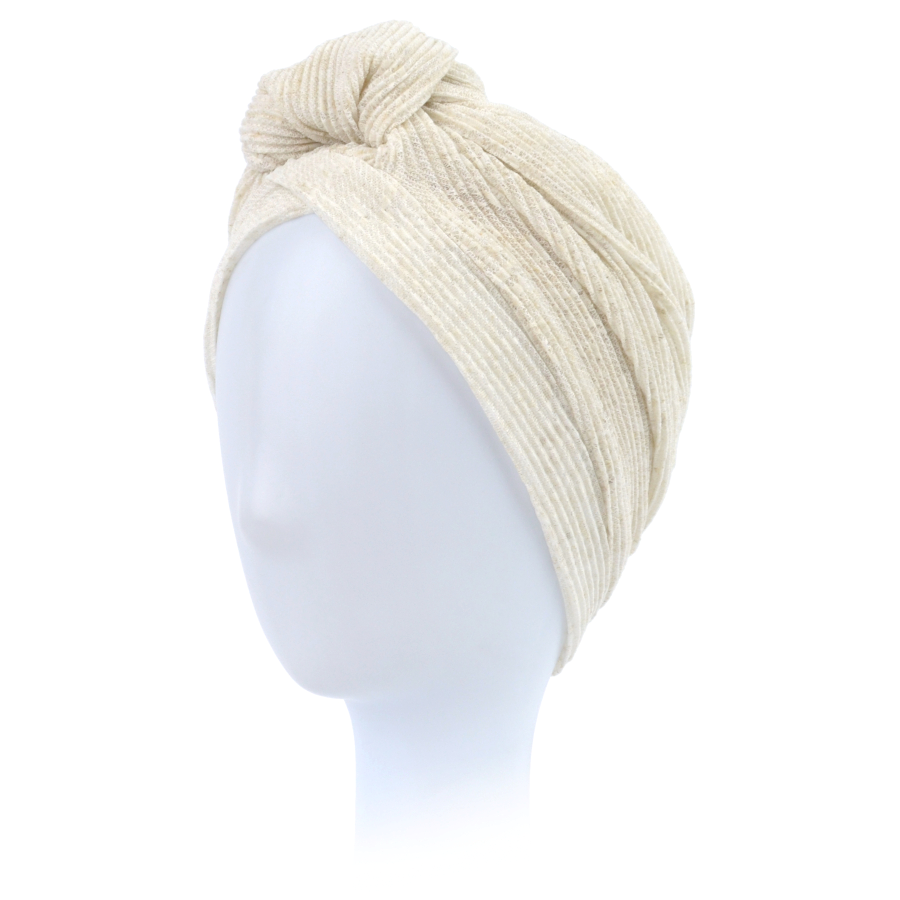 Turban z oryginalnym węzłem beżowy VERBENA DEC63 + B9