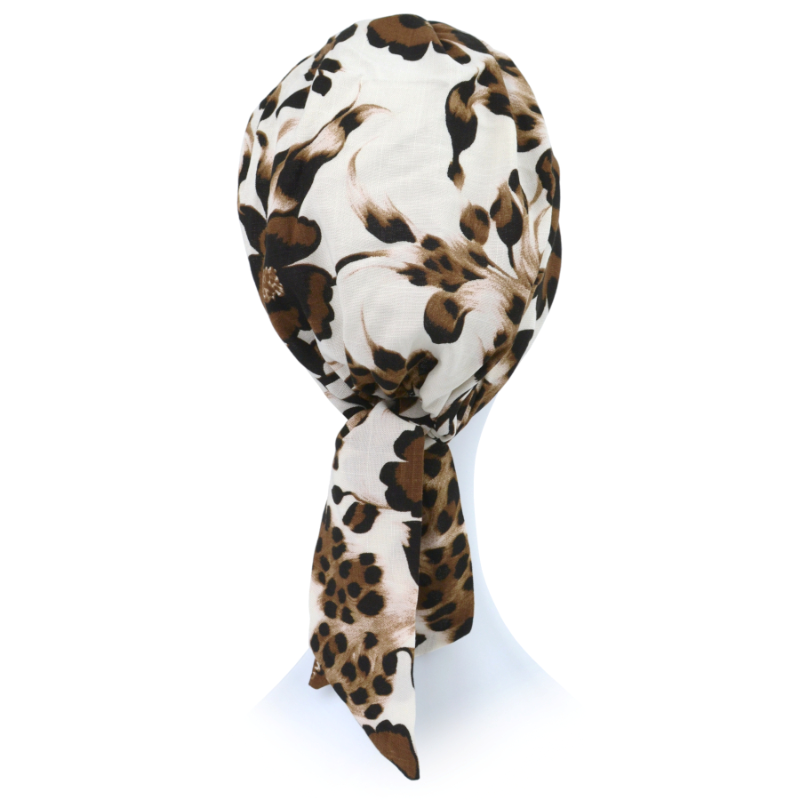 Turban z wiązaniem z tyłu abstrakcyjny wzór CROCUS Q-542