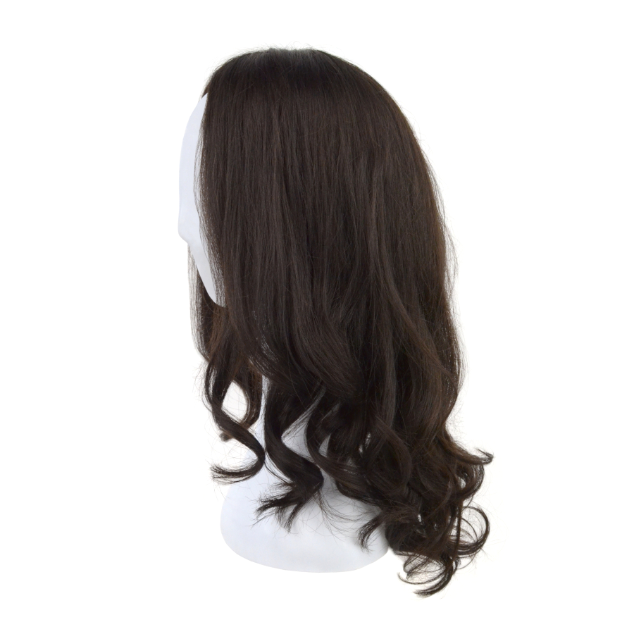 Topper z naturalnych włosów słowiańskich czarny DOP 600/76 45cm 1