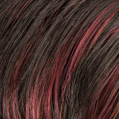 Peruka z włosów syntetycznych czarna z wiśniowymi refleksami FENJA blackcherry/mix