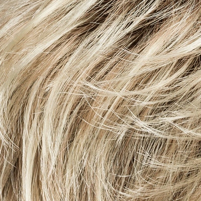 Krótka peruka syntetyczna z miękkim cieniowaniem i teksturowaną grzywką szampański blond z odrostem COCO champagne/rooted
