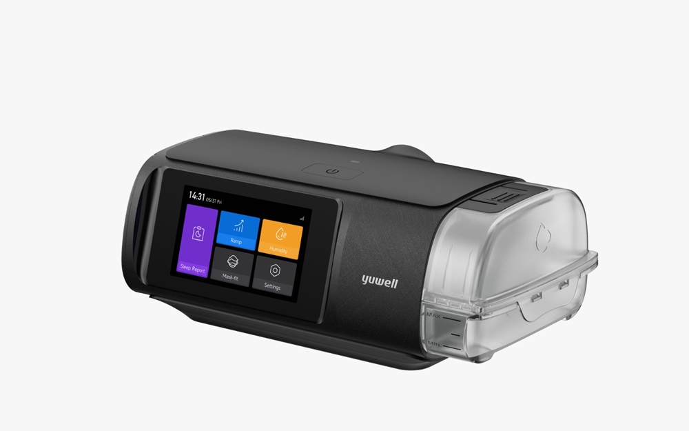 Aparat do bezdechu sennego YH-680B z nawilżaczem i modułem GSM (AUTO CPAP), czarny