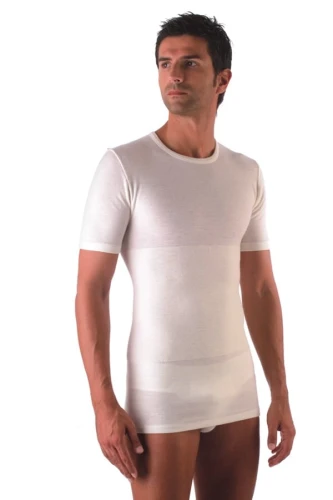 Rozgrzewający T-shirt męski z wełny merino z krótkim rękawem RelaxSan Ortopedica