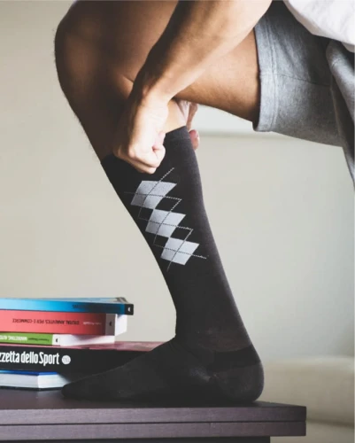 Podkolanówki przeciwżylakowe z masującym podbiciem 1 stopień ucisku 18-22 mmHg RelaxSan Cotton Socks