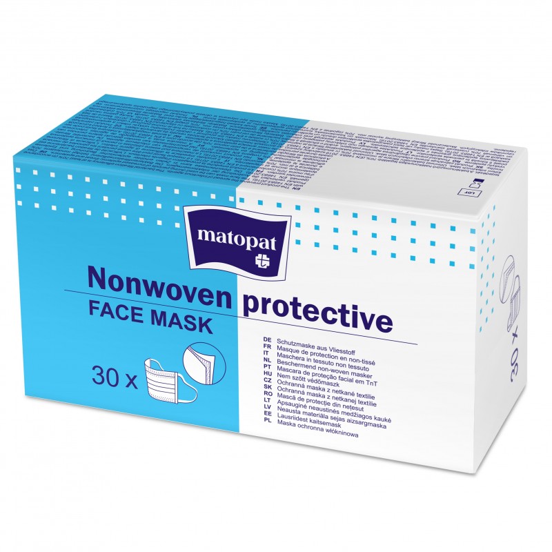 Maseczki jednorazowe ochronne, trzywarstwowe 30 szt.