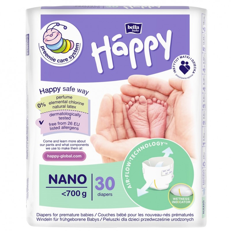 Pieluszki dla wcześniaków Bella Baby Happy Nano do 700 g