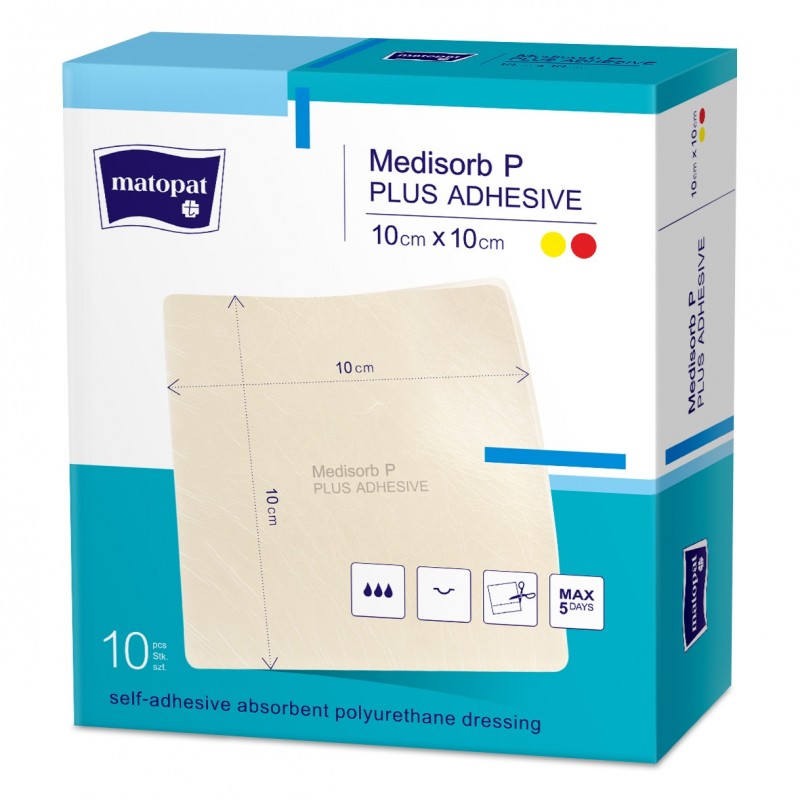 Opatrunek poliuretanowy Medisorb P PLUS ADHESIVE