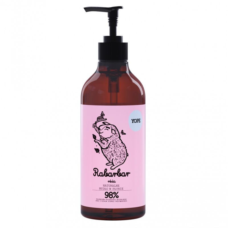 Mydło do rąk Yope Rabarbar i Róża 500 ml