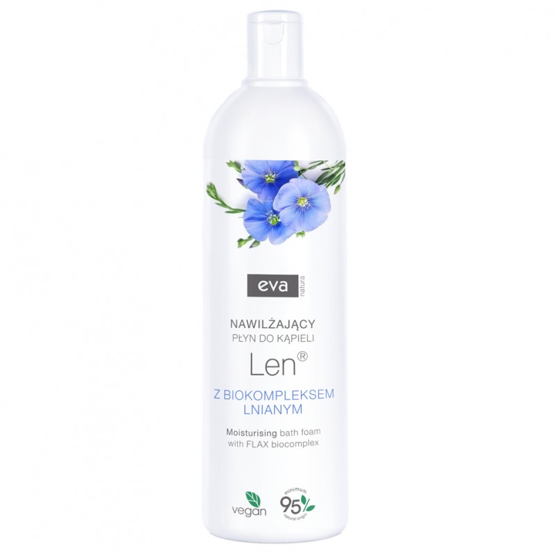 Nawilżający płyn do kąpieli z biokompleksem lnianym Eva Natura 750 ml