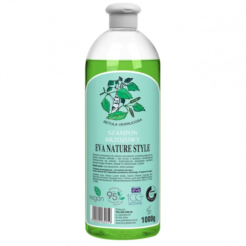 Szampon do włosów normalnych i przetłuszczających się Brzoza Eva Nature Style 1 l