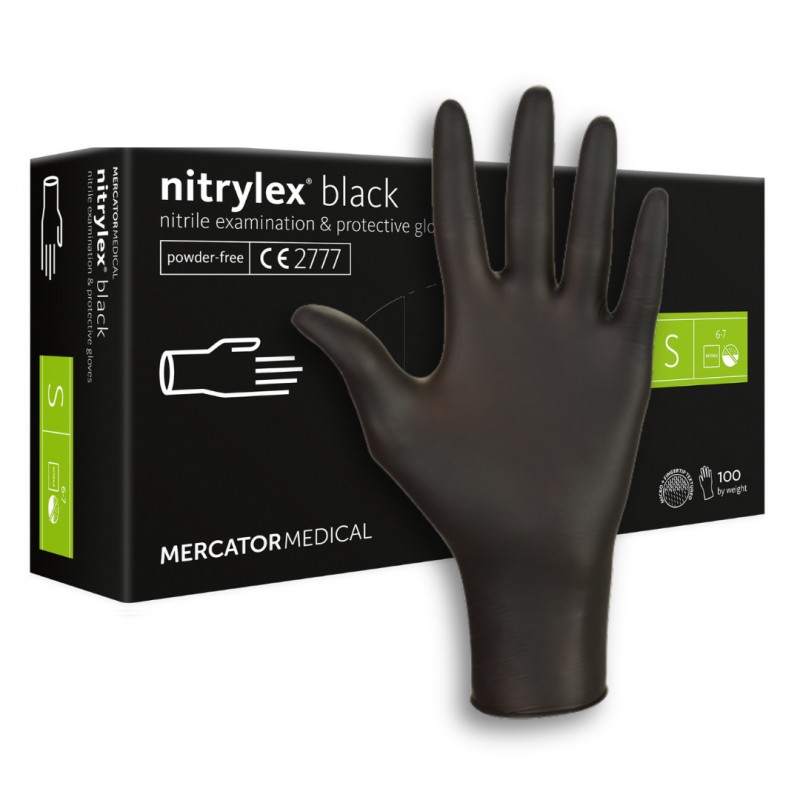 Rękawice nitrylowe czarne Nitrylex Black Mercator