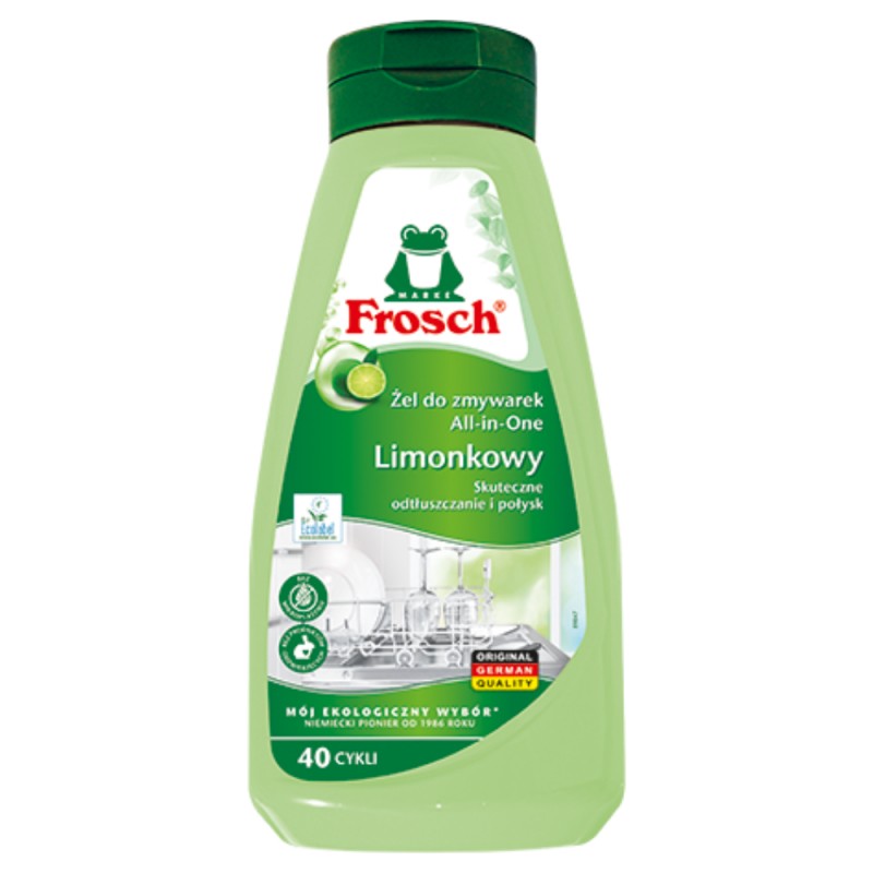 Limonkowy żel do mycia naczyń w zmywarkach Frosch