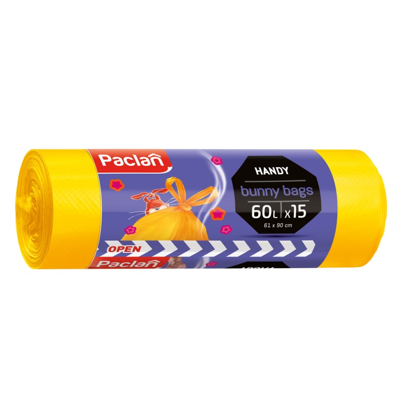 Worki na śmieci Bunny Bags lawendowe Paclan 60 l 15 szt.