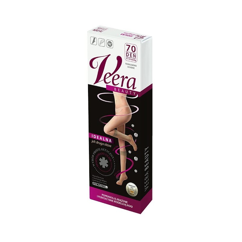 Podkolanówki uciskowe profilaktyczne Veera Beauty 70 DEN