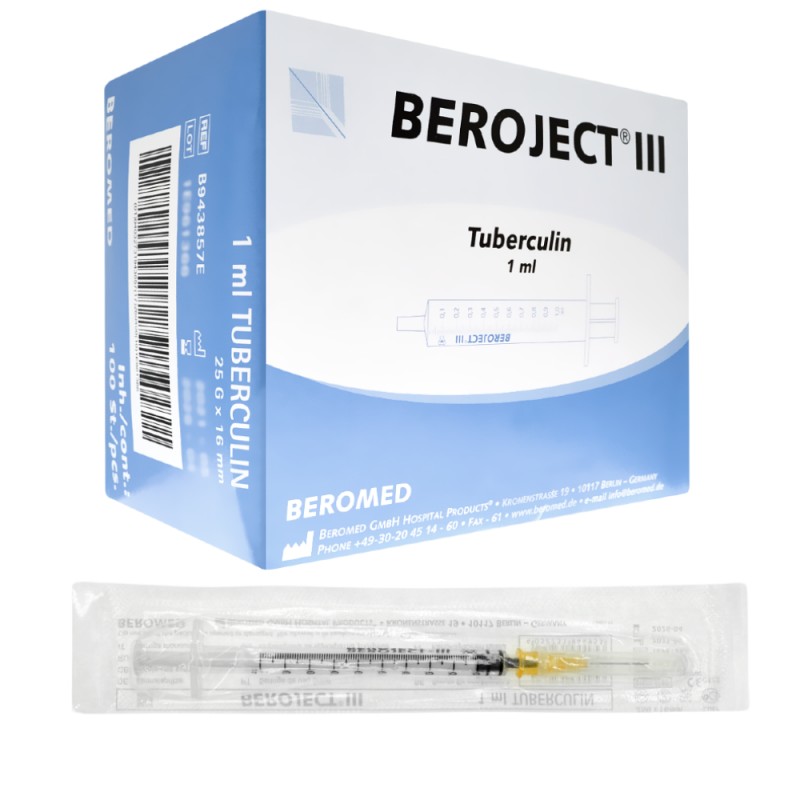 Strzykawka tuberkulinowa z igłą Beroject III Beromed 100 szt.