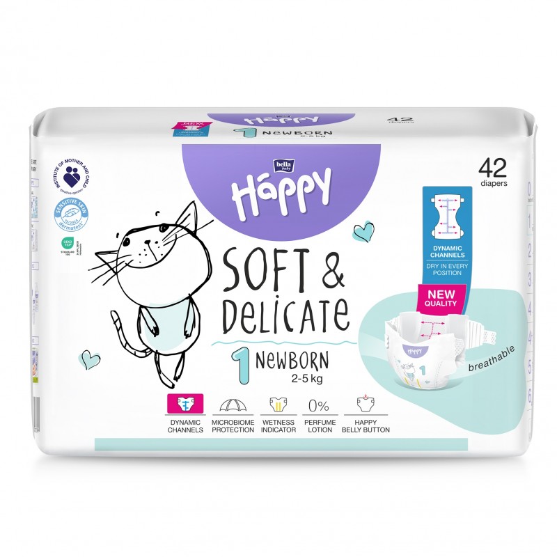 Pieluszki Bella Happy 1 Newborn 2-5 kg