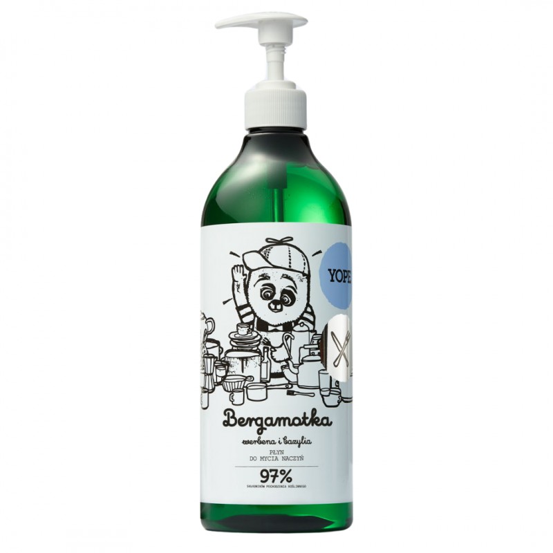 YOPE Płyn do mycia naczyń Bergamotka, werbena i bazylia 750 ml