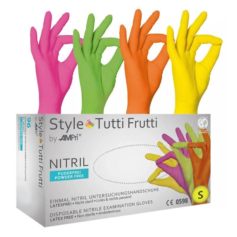 Rękawiczki nitrylowe kolorowe Ampri Style Tutti Frutti