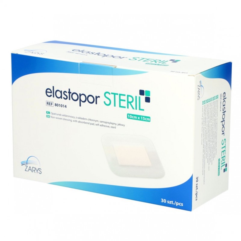 Opatrunek jałowy z wkładem chłonnym elastopor STERIL 30 szt.