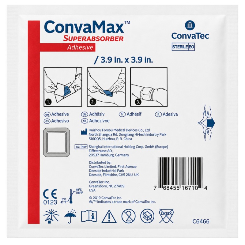 Opatrunek chłonny przylepny ConvaMax Superabsorber ConvaTec 1 szt.