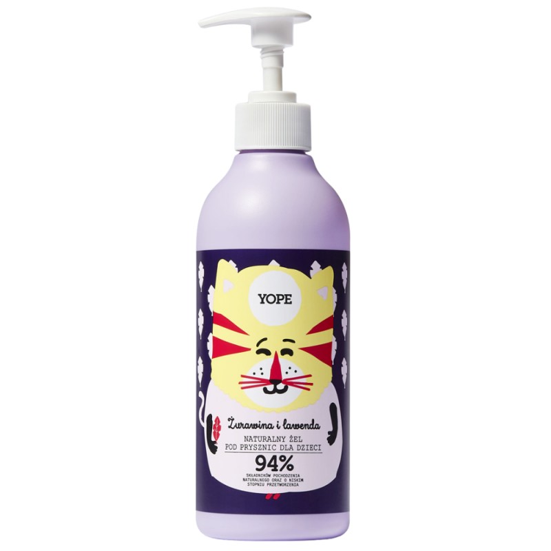 YOPE Żel pod prysznic dla dzieci Żurawina i Lawenda 400 ml