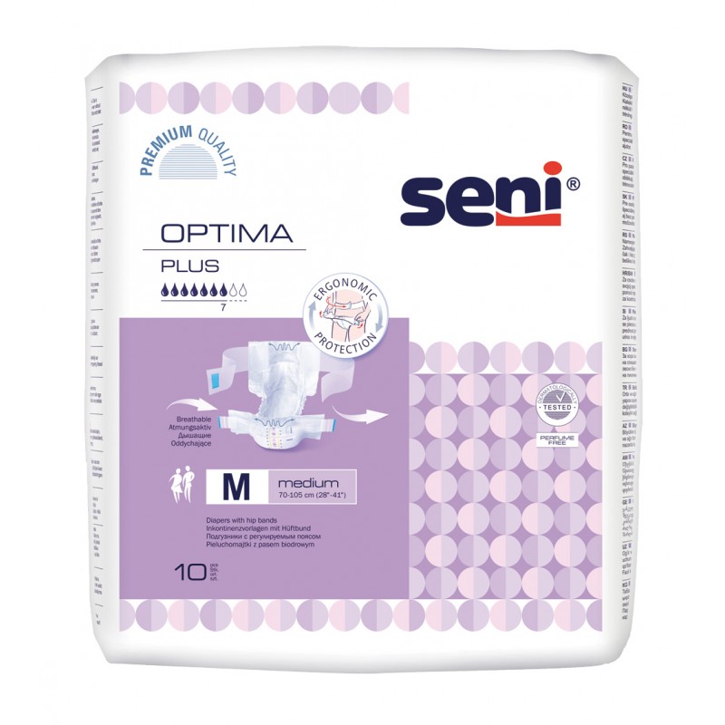 Pieluchomajtki z regulowanym pasem biodrowym Seni Optima Plus